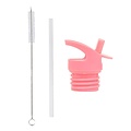 A Little Lovely Company Lid straw and brush set Ice-cream