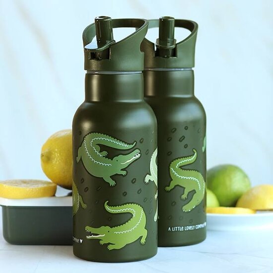 A Little Lovely Company Gourde isotherme Crocodiles - A Little Lovely Company