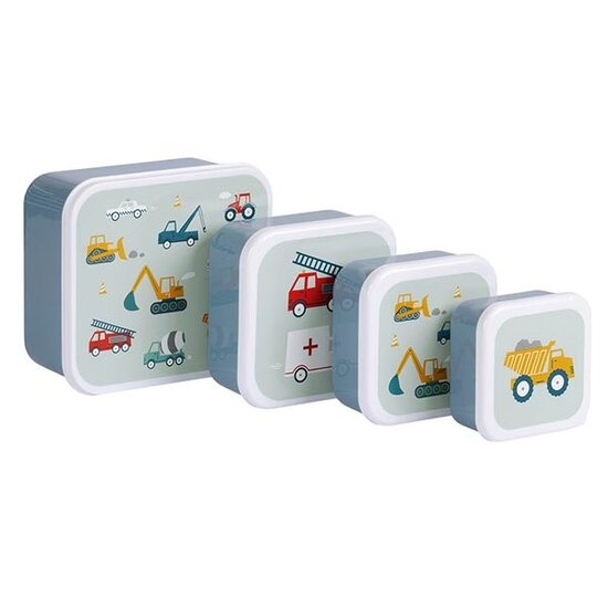 A Little Lovely Company A Little Lovely Company lunch & snack box set Vehicles