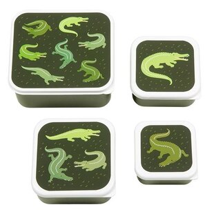 A Little Lovely Company lunch & snack box set Crocodiles
