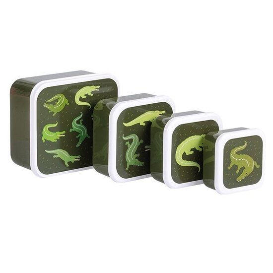 A Little Lovely Company A Little Lovely Company lunch & snack box set Crocodiles