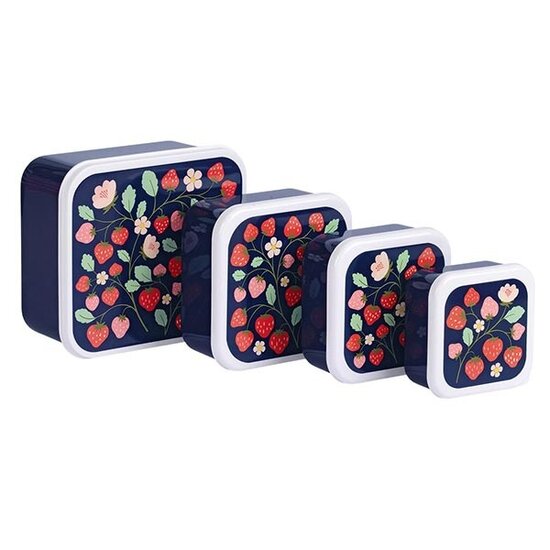 A Little Lovely Company A Little Lovely Company lunch & snack box set Strawberries