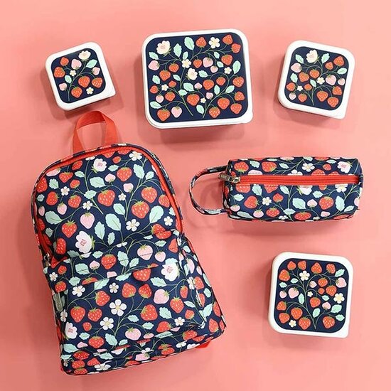 A Little Lovely Company A Little Lovely Company lunch & snack box set Strawberries