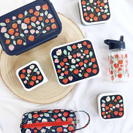 A Little Lovely Company A Little Lovely Company lunch & snack box set Strawberries