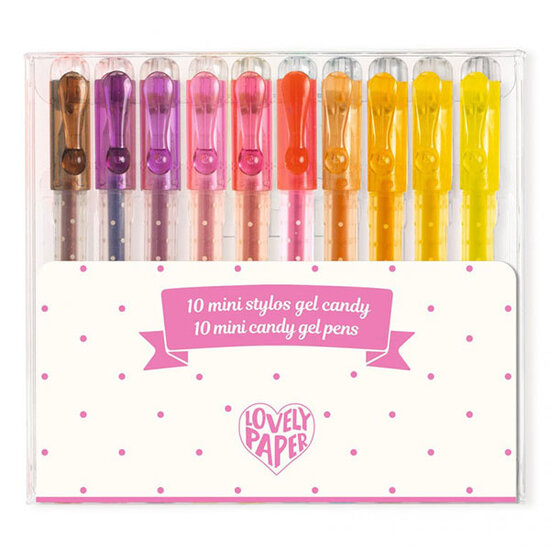 Djeco Djeco mini stylos gel Candy - lot de 10