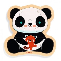 Djeco puzzel panda 9 stukjes