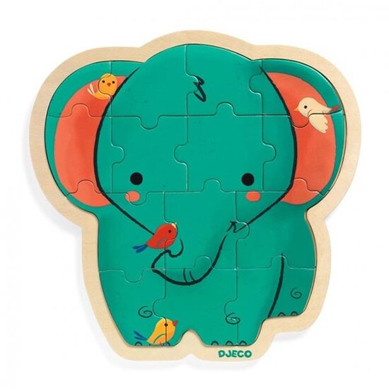Djeco Djeco Puzzle Elefant 14 Teile
