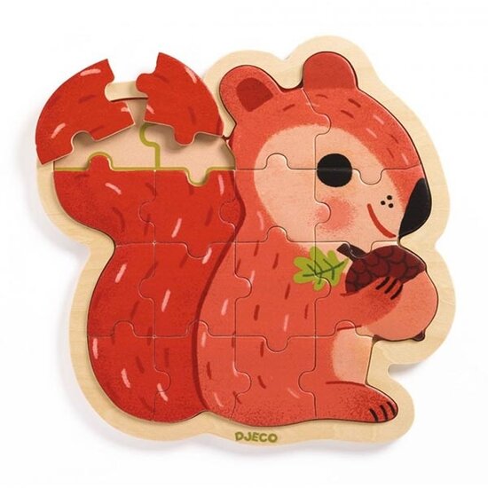 Djeco Djeco puzzle squirrel 16 pieces