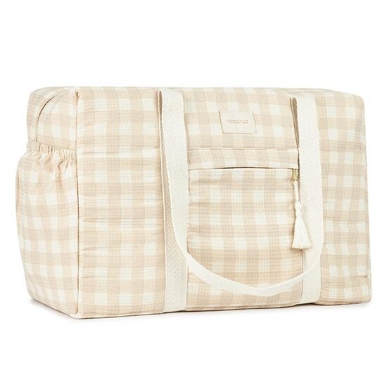 Nobodinoz tipi en accessoires Changing bag Opera Ivory Checks - Nobodinoz