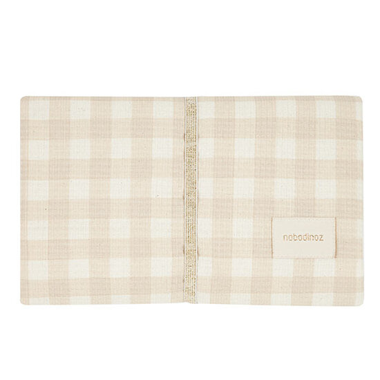 Nobodinoz tipi en accessoires Verschoningsmatje Mozart Ivory Checks - Nobodinoz