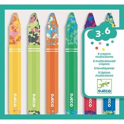 Djeco multicoloured crayons 6pcs
