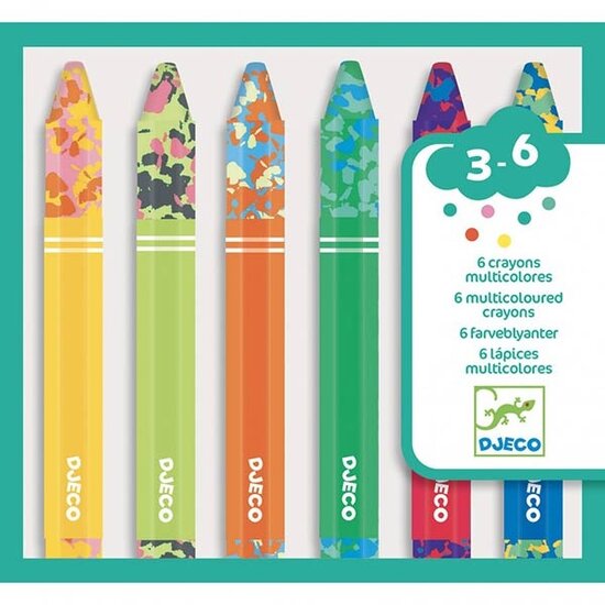 Djeco Djeco crayons multicolores 6pcs
