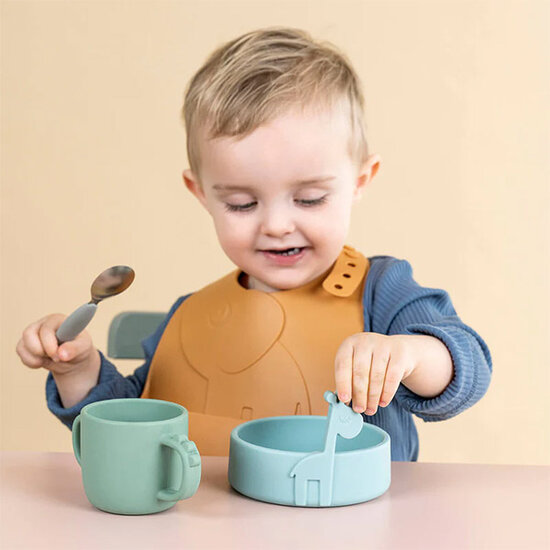 Done By Deer Done by Deer Peekaboo Schüssel Raffi Blue