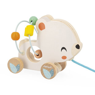 Janod pull-along polar bear and looping toy