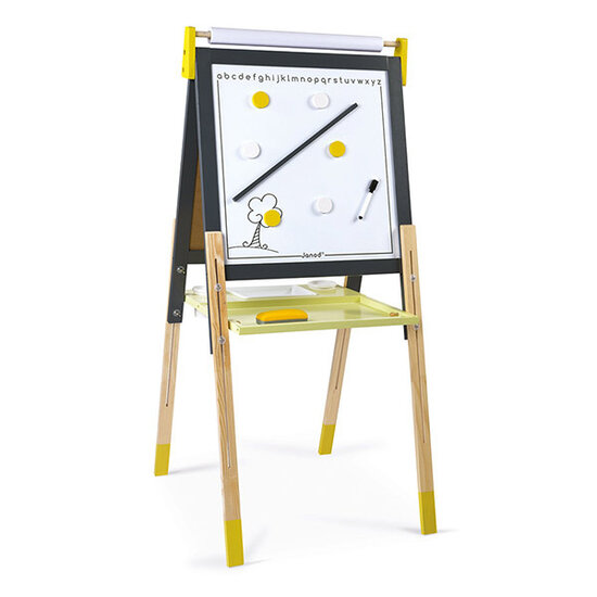 Janod speelgoed Janod magnetic board - blackboard grey - yellow