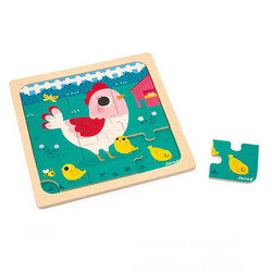 Janod puzzle Henriette the chicken 9 pieces