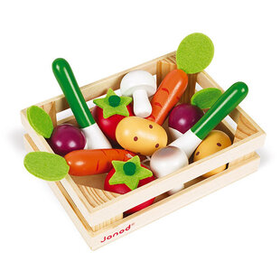 Janod speelgoed groenten in houten kistje