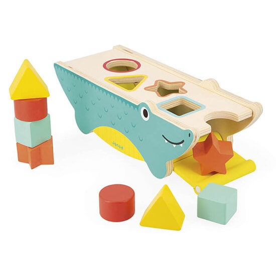 Janod Boîte à formes Croco Janod Tropik +1 an