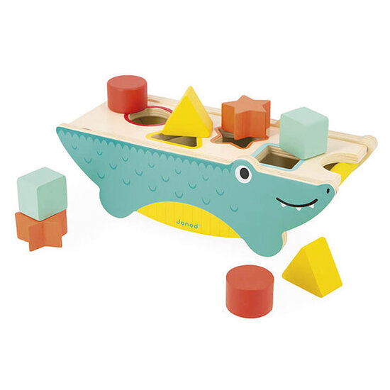 Janod Boîte à formes Croco Janod Tropik +1 an