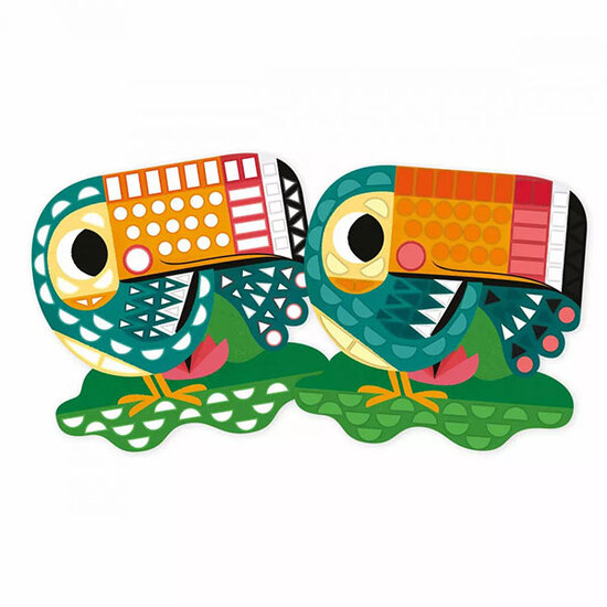 Janod Coffret créatif gommettes et décors Jungle Janod