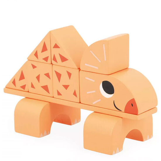 Janod Janod Dino Bauspiel Cubikosaurus +2 Jahre