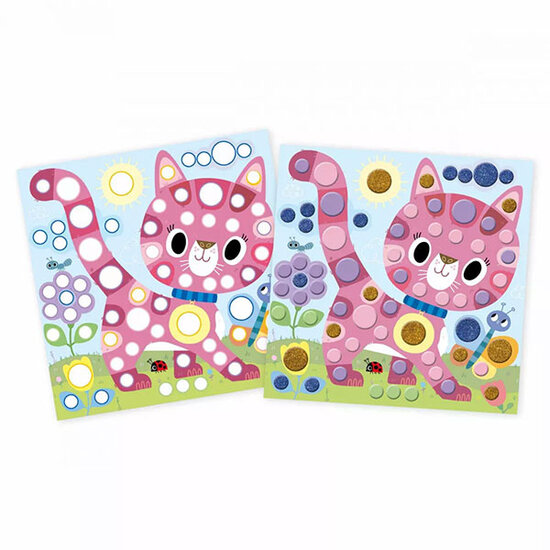 Janod Coffret créatif gommettes rondes Janod