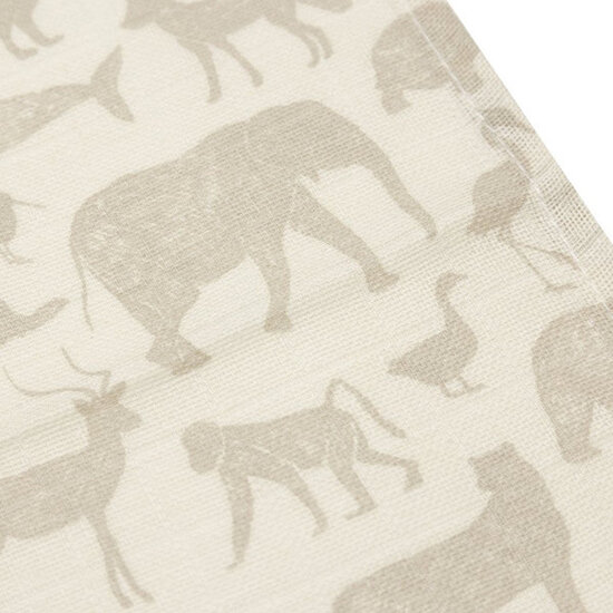 Jollein Jollein muslin facecloth Animals Nougat 3pack