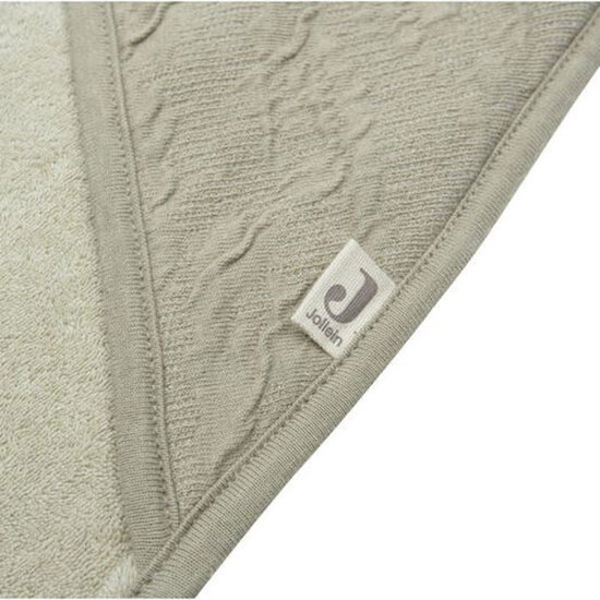 Jollein Jollein hooded towel 75x75cm Soft Waves Olive Green