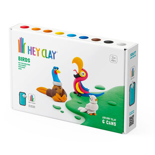 Hey Clay modeling clay birds: pheasant, parrot, pigeon