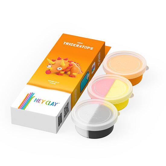 Hey Clay Hey Clay modeling clay dinosaur: Triceratops