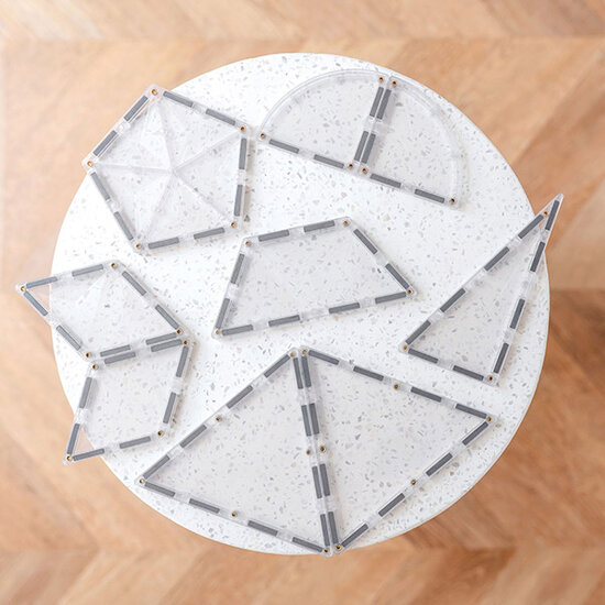 Connetix Tiles Blocs de construction magnétiques Connetix Tiles Clear Shape Expansion Pack 24 pc