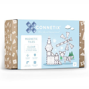 Connetix Tiles 34 Piece Clear Starter Pack magneetblokken