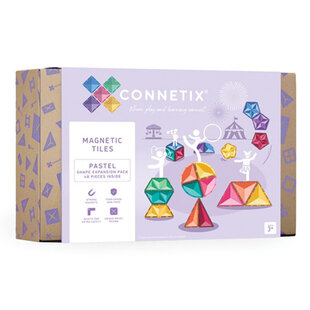 Blocs de construction magnétiques Connetix Tiles Pastel Shape Expansion Pack 48 pc