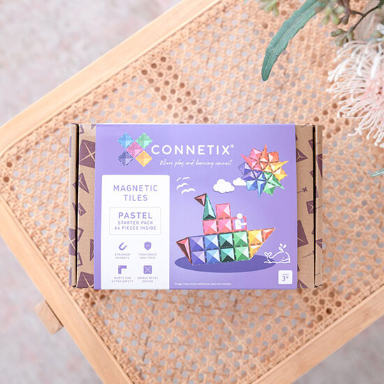 Connetix Tiles Connetix Tiles Pastel Starter Pack 64 pc Magnetbausteine