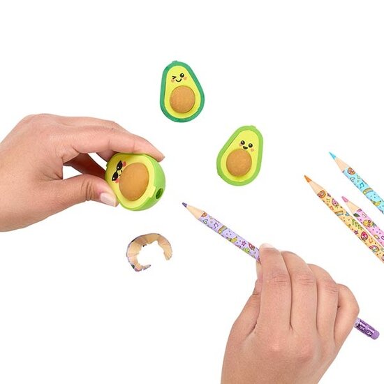 Ooly Ooly Avocado Love erasers and pencil sharpener set