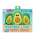 Ooly Gommes et taille-crayon Ooly Avocado Love