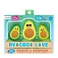 Ooly Ooly Avocado Love erasers and pencil sharpener set