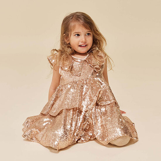 Konges Slojd Robe à sequins Starla Konges Slojd Gold Blush