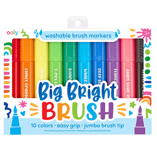 Ooly Marqueurs Ooly Big Bright Brush 10 pièces