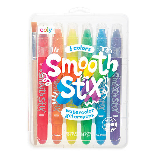 Ooly Crayons gel aquarelle Ooly Smooth Stix lot de 6