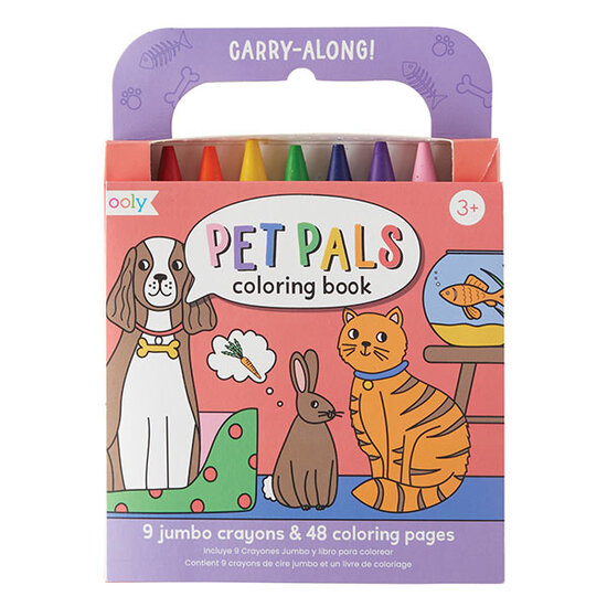 Ooly Livre de coloriage avec crayons Ooly amis animaux