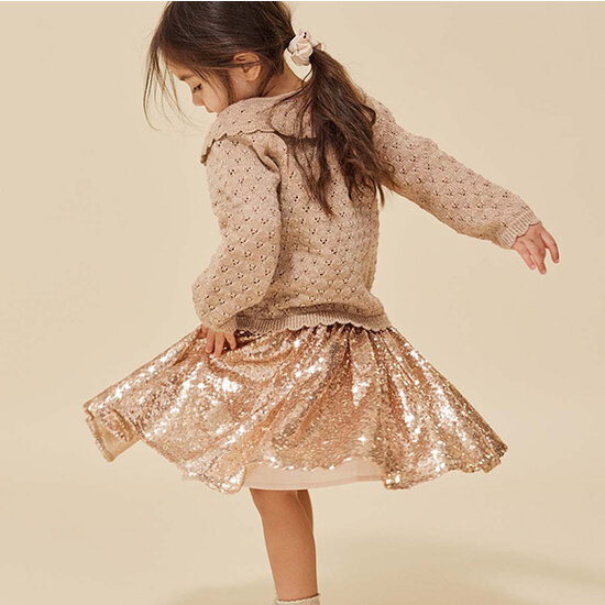 Konges Slojd Konges Slojd Starla skirt with sequins Gold Blush