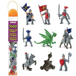 Figurines de jeu chevaliers et dragons collection 1 Safari Ltd