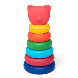 Little L - Tour empilable Cochon - Couleurs vives