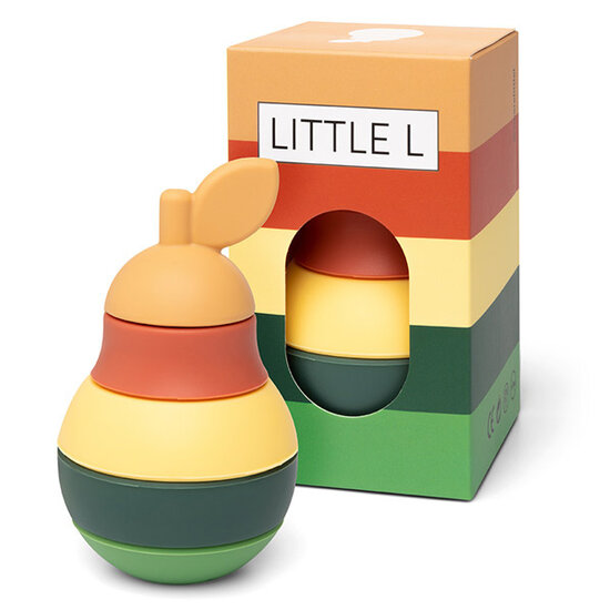 Little L Little L - Pear Stackable Tower - Green and Orange