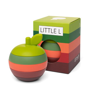 Little L - Appel - Stapelspeelgoed - Groen en Rood