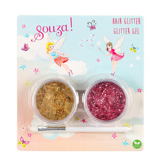 Souza Haarglitzer-Set rosa und gold