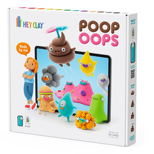 Hey Clay boetseerklei PoopOops 9 personages