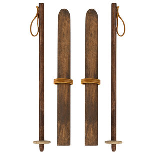 Maileg ski and ski poles mother & father mouse