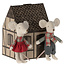 Maileg Maileg winter mice twins with Gingerbread house